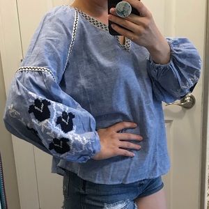 Jean long sleeved top